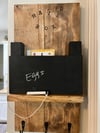 Rustic Wooden Mailbox with Message board