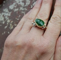 Chrome diopside cluster ring