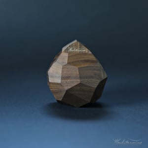 Image of Unique engagement ring box, wooden faceted sculptural ring display by Woodstorming