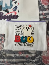 Image 3 of MEDIUM COLOR STRAP TOTE BAG  WITH YOUR CHOICE OF PRINT ON BOTH SIDES 