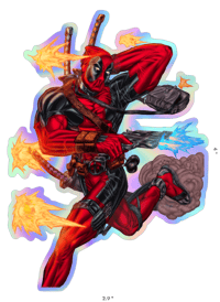 Image 1 of 4" Deadpool holographic