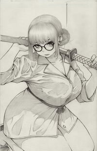 BADDIE ORIGINAL PENCIL ART SIGNED