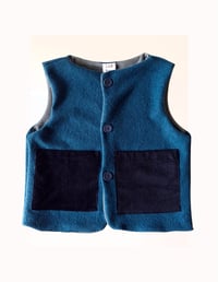 Image 3 of GILET IN LANA MERINO PER BAMBINO_ COLORE OTTANIO 