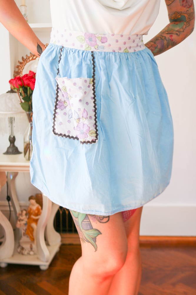Image of Vintage Handmade Double Sided Floral Apron 