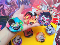 Image 2 of Lucifer, Angel, Alastor, Loona and Fizz Helluva Boss Phone Grips (MOBILE CASE NOT INCLUDED)