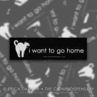 I Want to Go Home Sticker, featuring Anxiety Cat