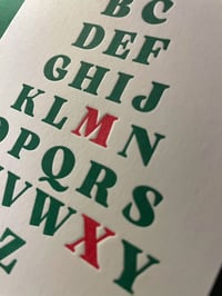 Image 2 of A-Z Tree | letterpress Christmas card
