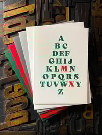Image 1 of A-Z Tree | letterpress Christmas card
