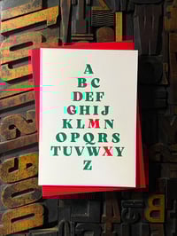 Image 4 of A-Z Tree | letterpress Christmas card