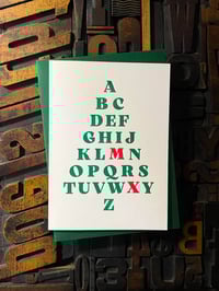 Image 3 of A-Z Tree | letterpress Christmas card