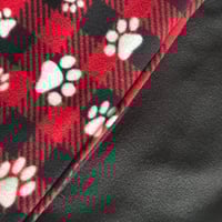 Image 4 of Snuggle Sack - Paw Plaid Red & Black