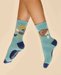 Image 1 of Hedgehog Bamboo Crew Socks