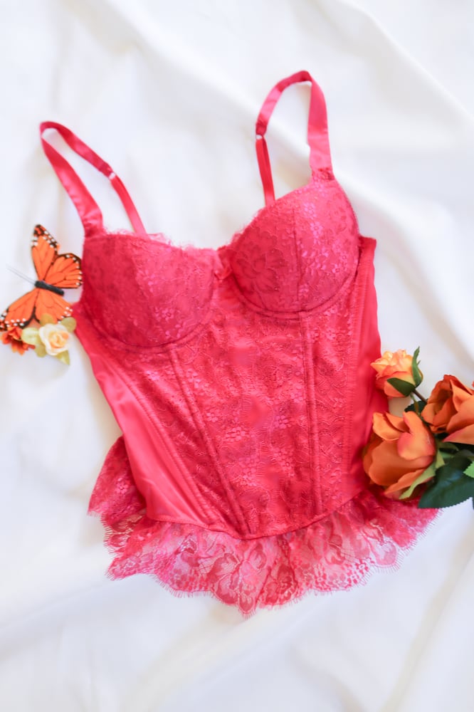 Image of Early 2000s VS Sexy Little Things Hot Pink Bustier (34C)