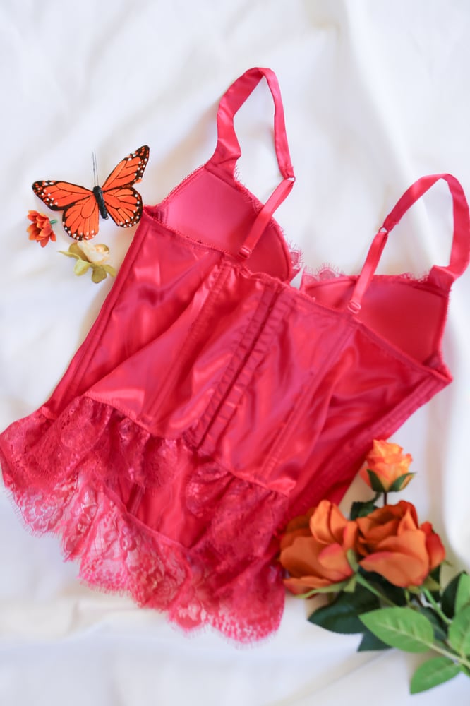 Image of Early 2000s VS Sexy Little Things Hot Pink Bustier (34C)