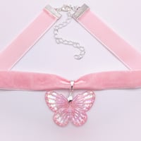 Image 1 of Pink Butterfly Fairy Choker