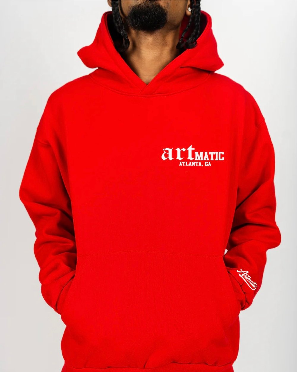 Artmatic “Old English “ Hoodie (Black, Red, Brown )