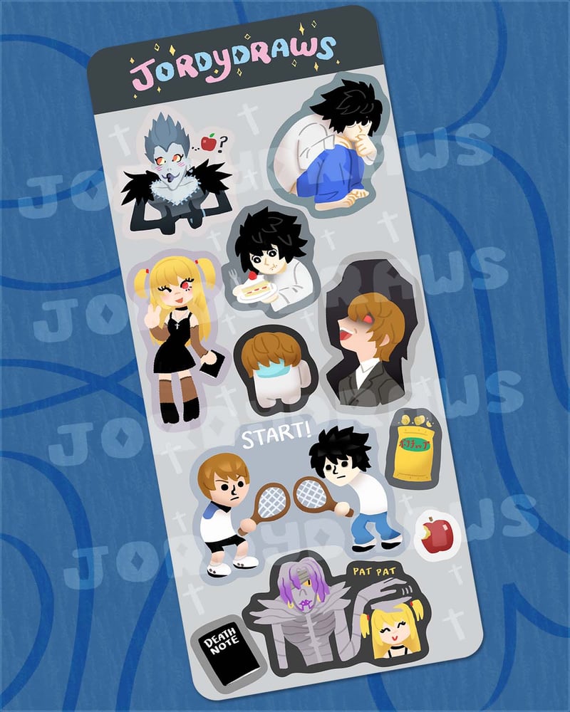 Image of Death Note Sticker Sheet