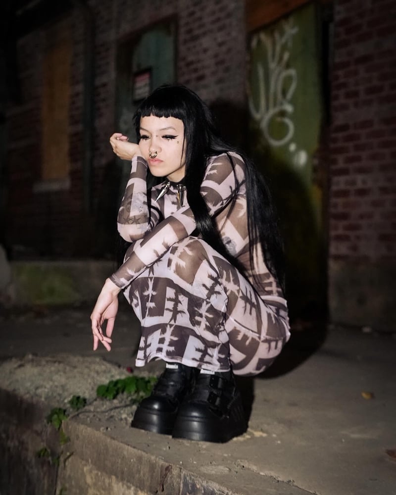 Image of BTF - Mind of a Maniac Mesh Dress