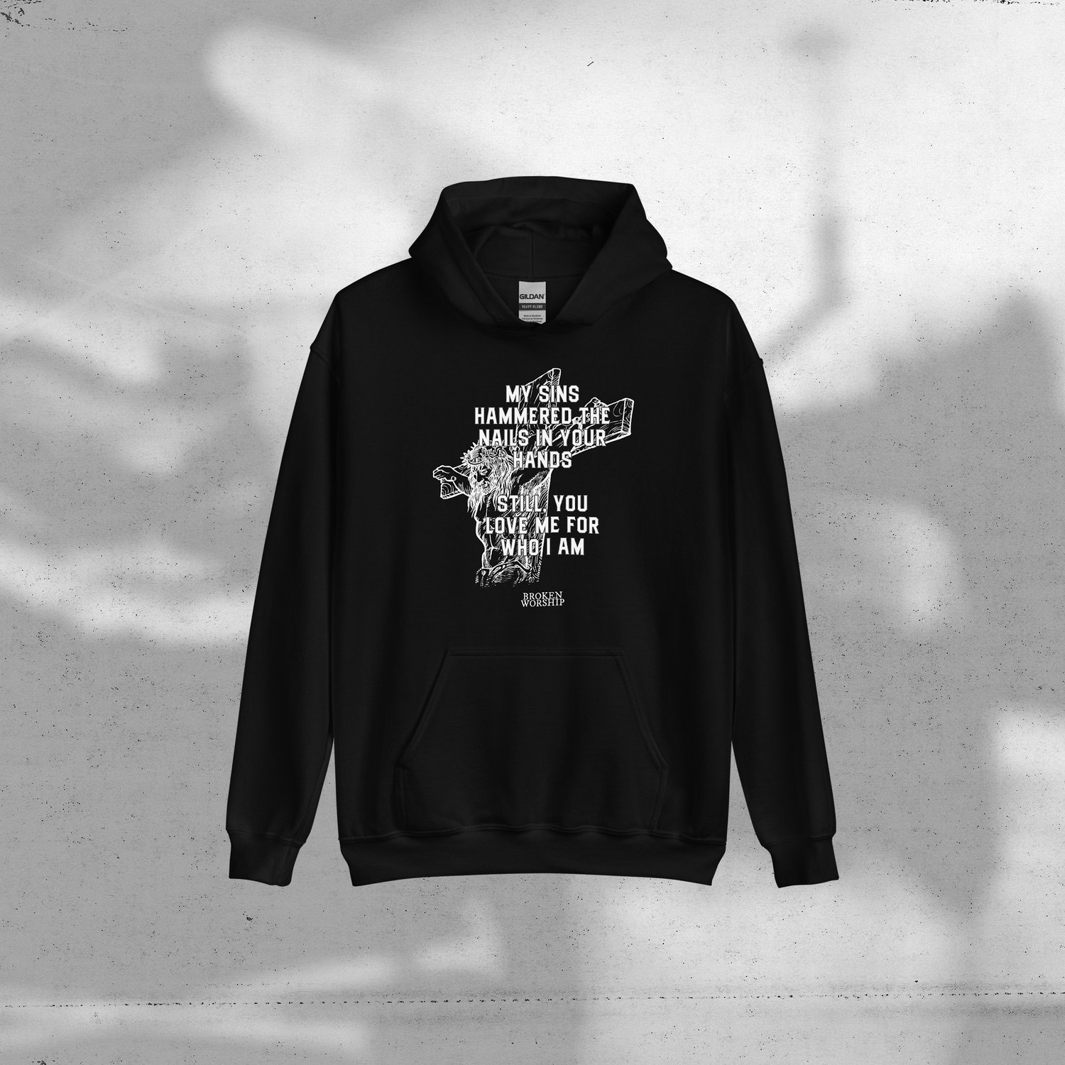 Image of Forgiven Poem Cross Hoodie (Multiple Colors)