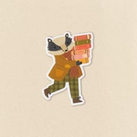 Image 4 of Bookish Badger Sticker