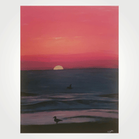 California Sunset 18" x 14" ORIGINAL 