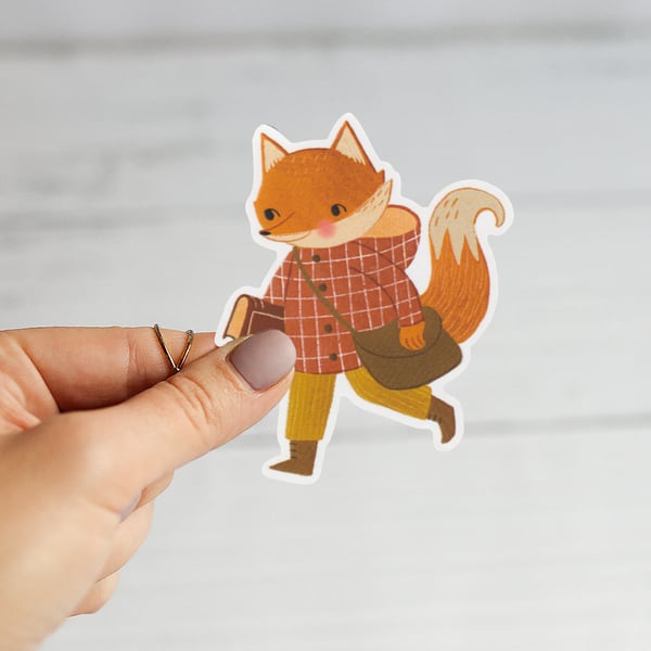 Image of Bookish Fox Sticker