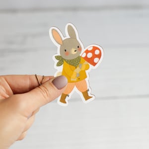 Image of Harvest Bunny & Mushroom Sticker