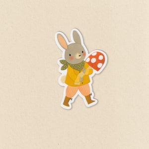 Image of Harvest Bunny & Mushroom Sticker