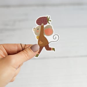 Image of Harvest Mouse & Blackberry Sticker