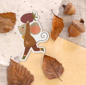 Image of Harvest Mouse & Blackberry Sticker