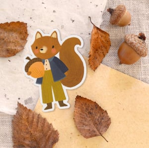 Image of Harvest Squirrel & Acorn Sticker