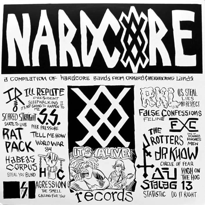 Image of v/a - "Nardcore: A Compilation Of Hardcore Bands From Oxnard & Neighboring Lands" Lp (color)