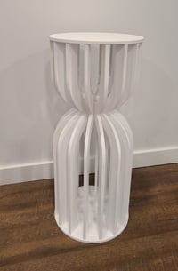 Slats White  pedestal ( for rent only)