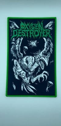 Official Oxygen Destroyer - Giant Claw Green Border Stripe Patch