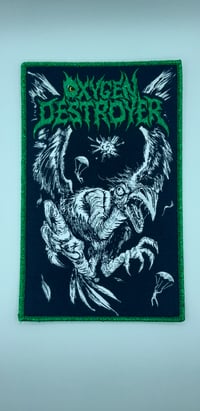 Official Oxygen Destroyer - Giant Claw Green Glitter Border Stripe Patch