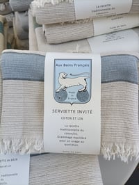 Serviette invité coloris "Ciel Antique"