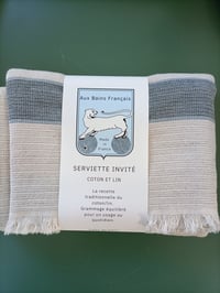 Serviette invité coloris "Basalte"