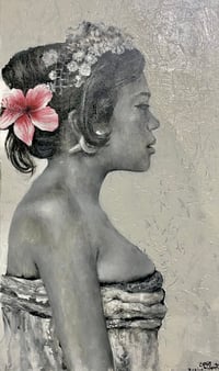 BALINESE WOMAN - Acrylic on canvas 43cm(W) x 74cm(H) - Free Shipping