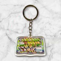Image 2 of Multicolour Sushi Tray Keyring