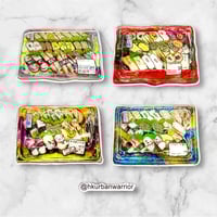 Set of 4 Sushi Tray Stickers