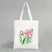 Pink Tulips Tote Bag