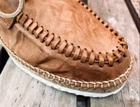 Image 5 of Lagoa full grain brown cow leather deck espadrilles shoes 