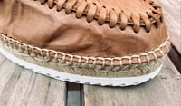 Image 7 of Lagoa full grain brown cow leather deck espadrilles shoes 