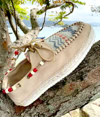 Image 1 of Lagoa khaki suede deck espadrilles 