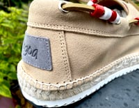 Image 4 of Lagoa khaki suede deck espadrilles 