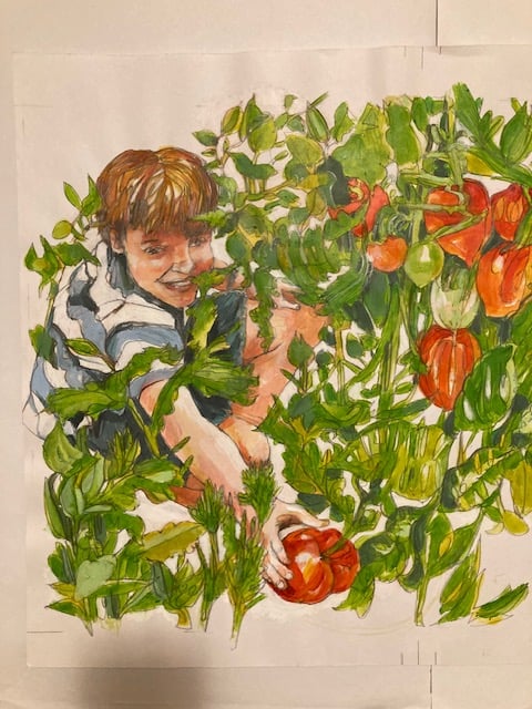 Image of children's garden paintings 2