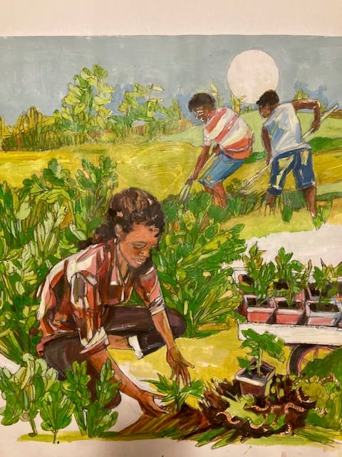 Image of children's garden paintings 2