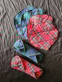 Image 1 of Cotton Flannel Pantyliners - Set of 6 Plaid