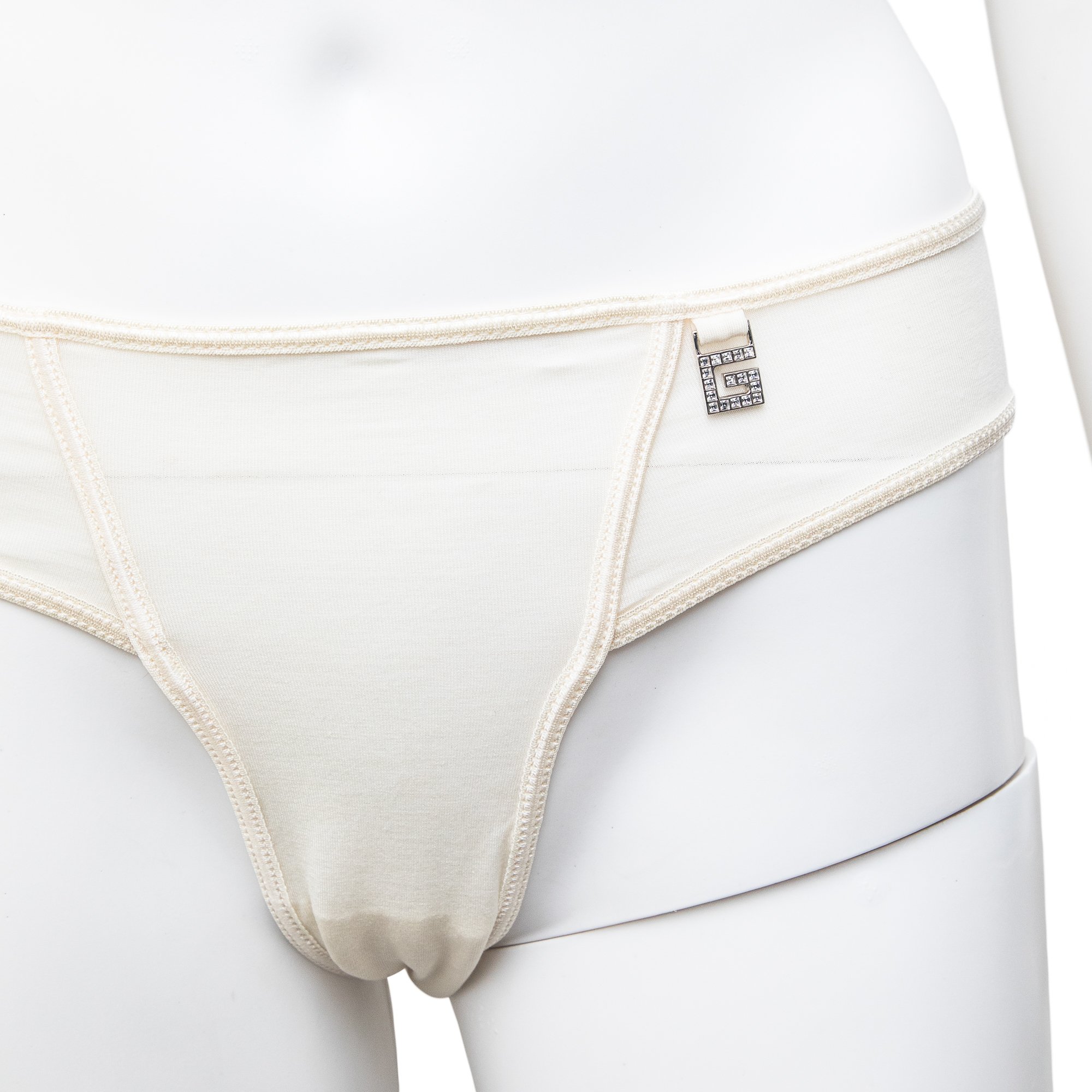 Image of Gucci by Tom Ford 1998 Runway G logo White Briefs