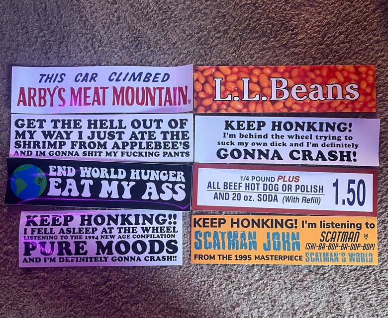 Image of more bumper stickers 